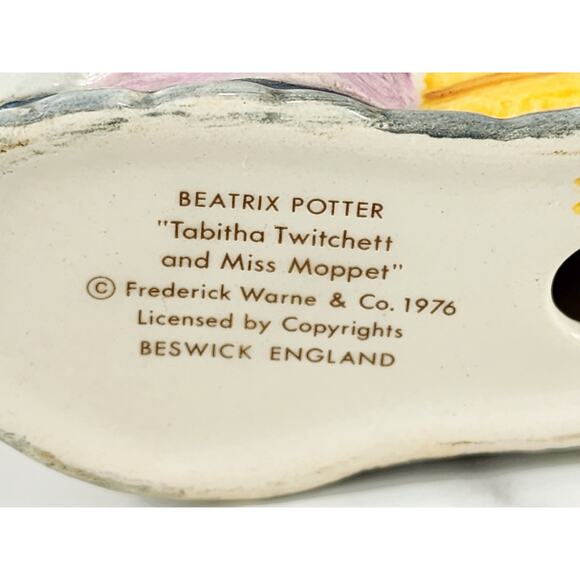 Breatrix Potter's Cat Kitten Lover Ribby Tabitha Miss Moppet 3 3/4" Year 1976 x3 - Picture 13 of 16